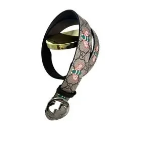 Gucci supreme ?belt NWOT Unisex GUCCI GG Supreme GG Buckle Belt Beige 411924 main image 4